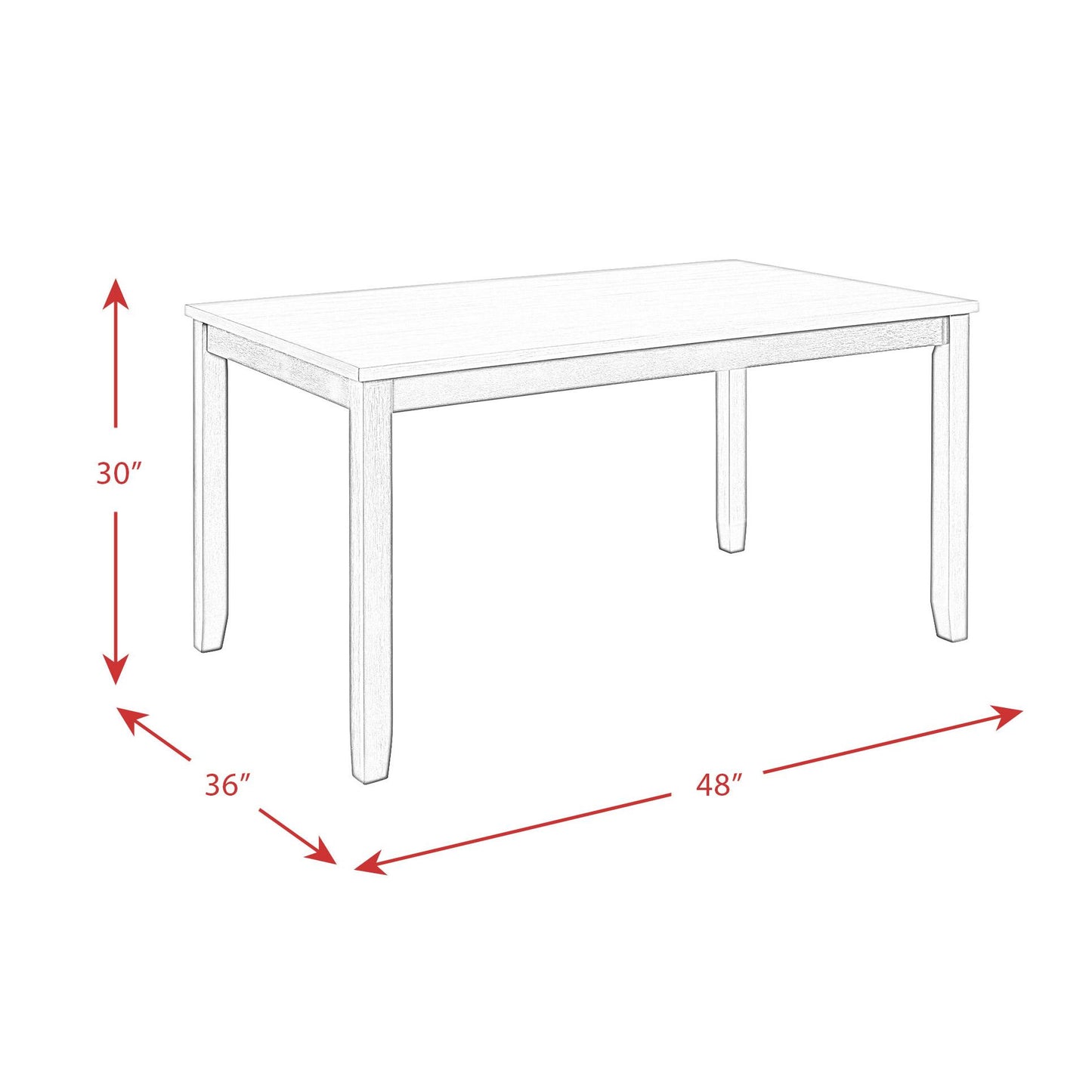 Elements International Martin Gray DMT3005DS 5 pc Dinette IMAGE 19
