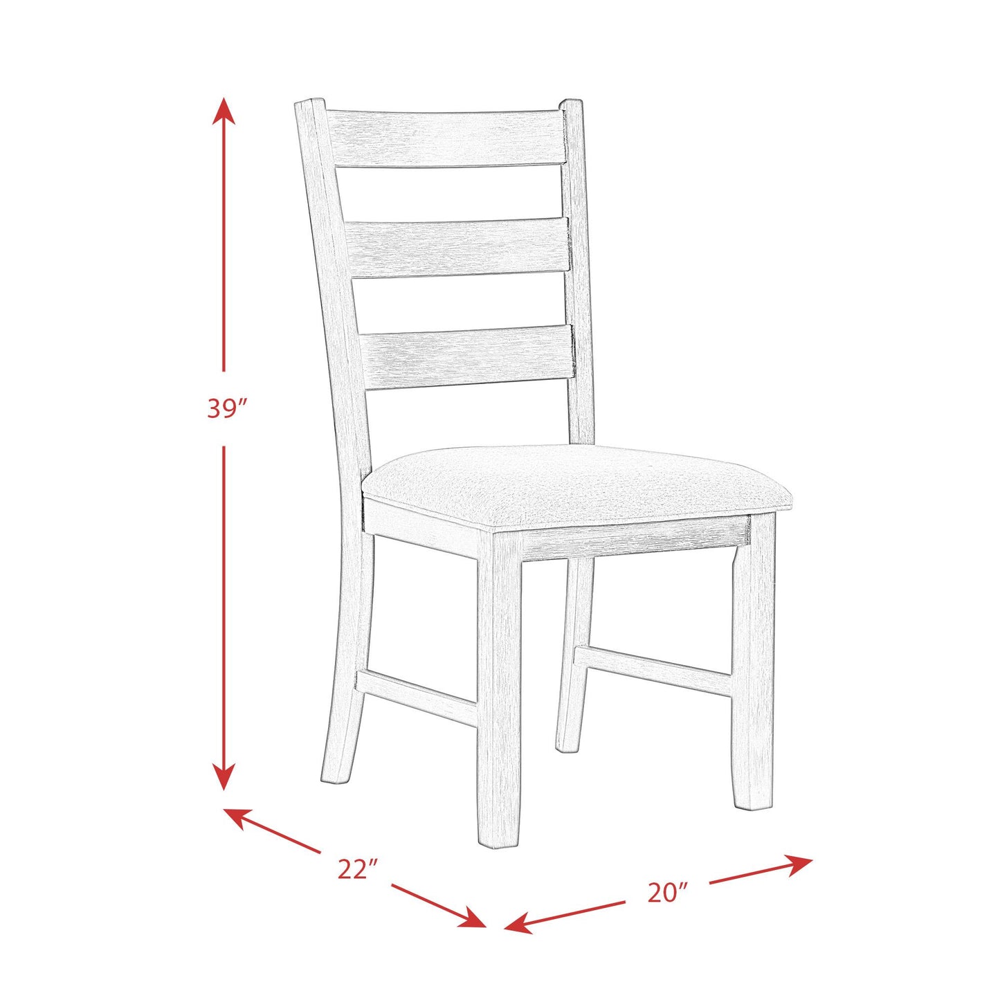Elements International Martin Gray DMT3005DS 5 pc Dinette IMAGE 20