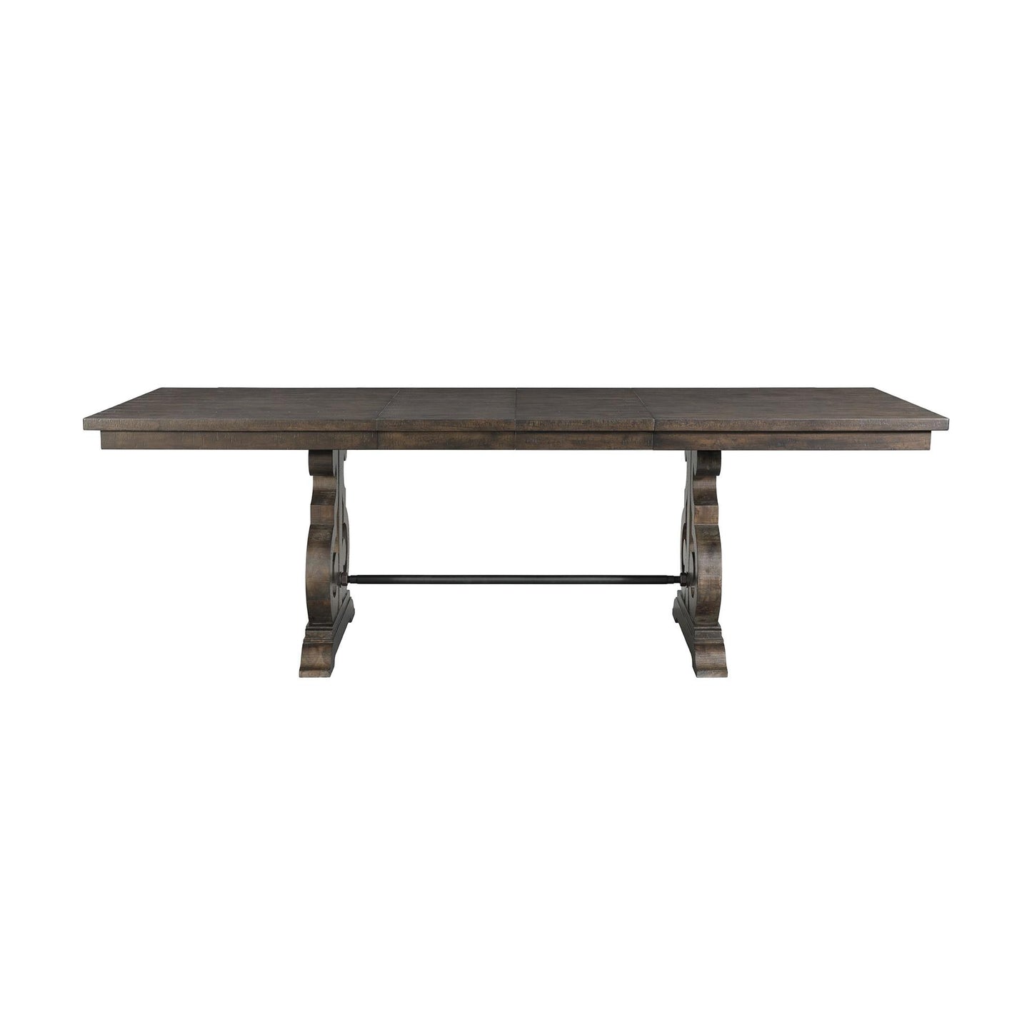 Elements International Stone DST190CDTB Counter Height Dining Table - Smokey Walnut IMAGE 2