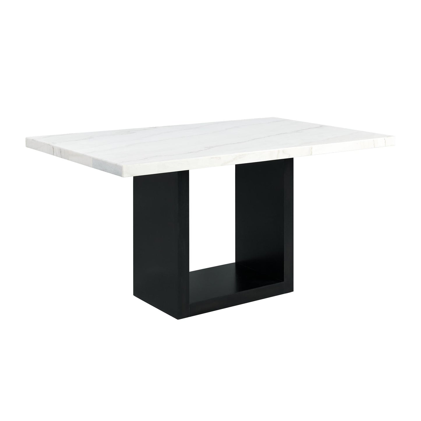 Elements International Valentino CVL500CTTB Counter Height Dining Table - White Marble IMAGE 1