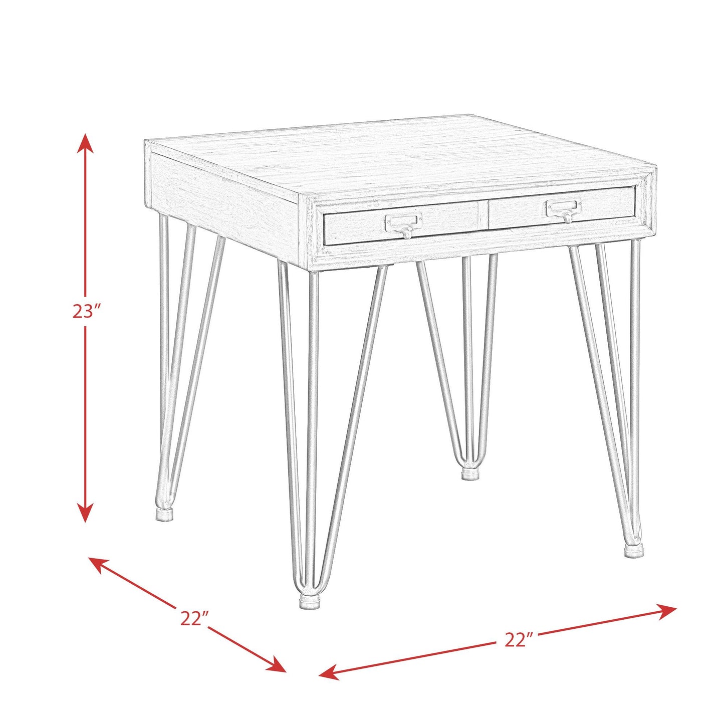Elements International Boone TBN100ETTE End Table IMAGE 10