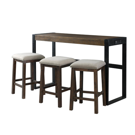 Elements International Caesar TCA100BTSP 4 pc Counter Height Dinette IMAGE 1