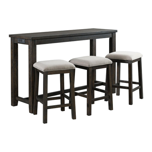 Elements International Stone 4 pc Counter Height Dinette IMAGE 1