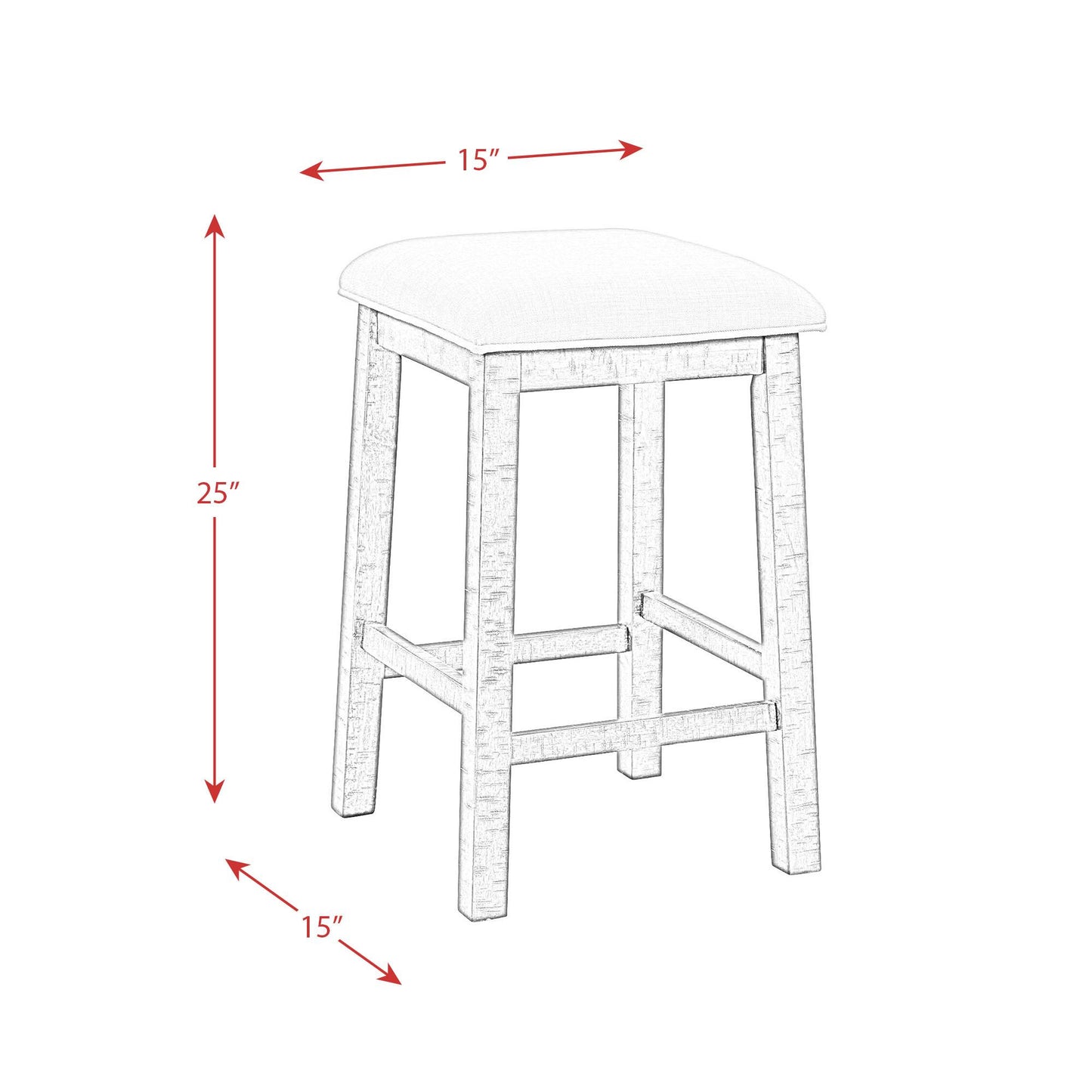 Elements International Stone 4 pc Counter Height Dinette IMAGE 19