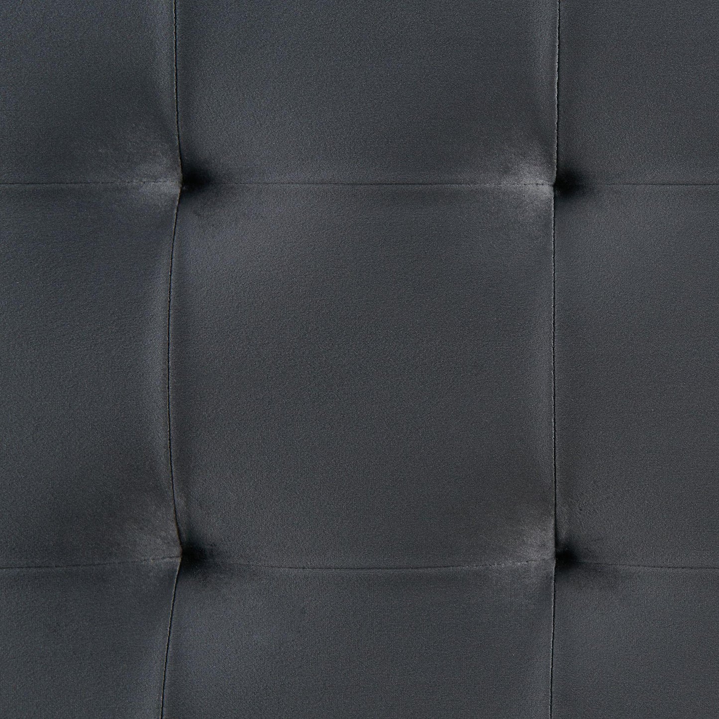 Elements International Crosby Tufted Storage Ottoman - Gun Metal IMAGE 12