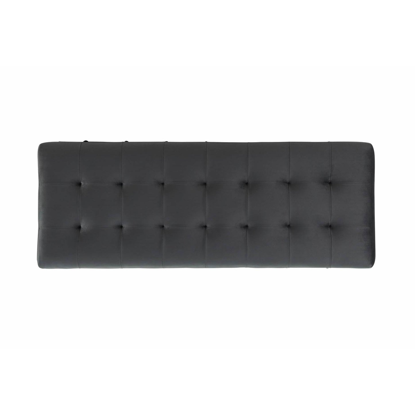 Elements International Crosby Tufted Storage Ottoman - Gun Metal IMAGE 7