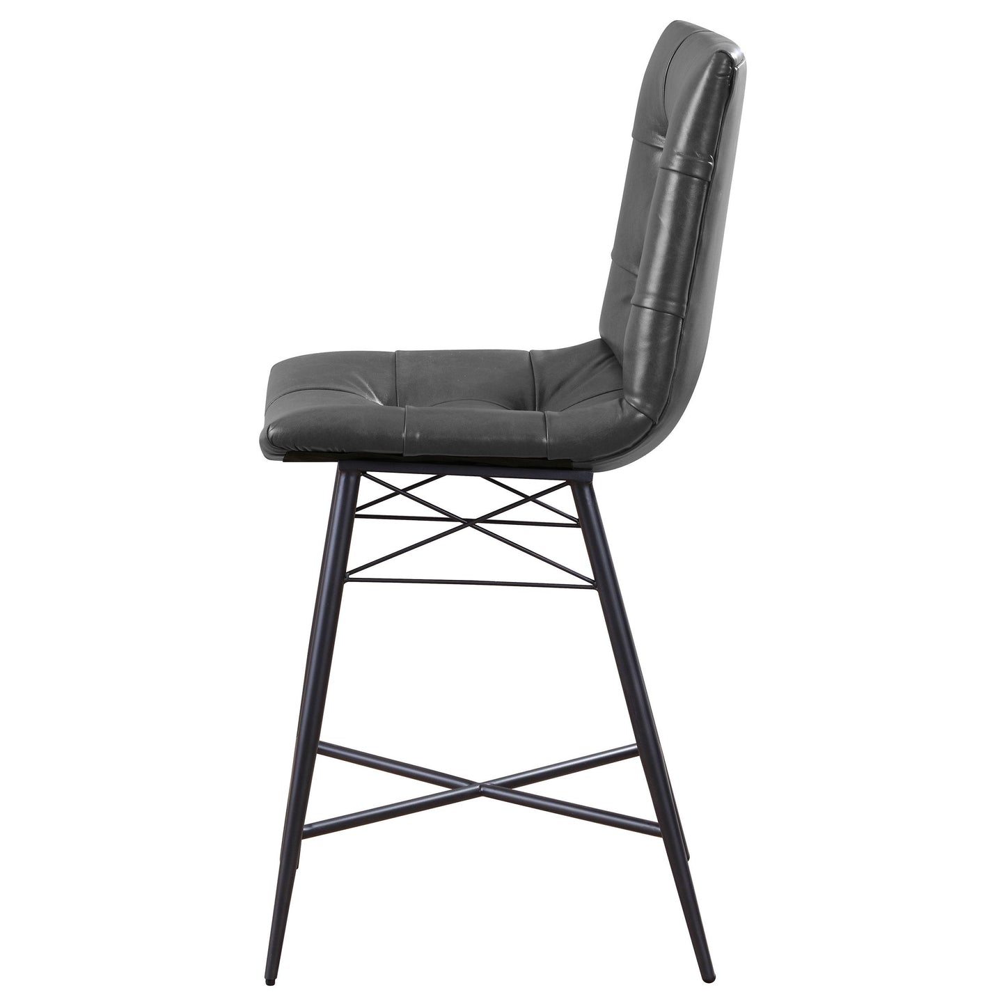 Coaster Furniture Aiken 107859 Upholstered Tufted Counter Chair - Charcoal IMAGE 4
