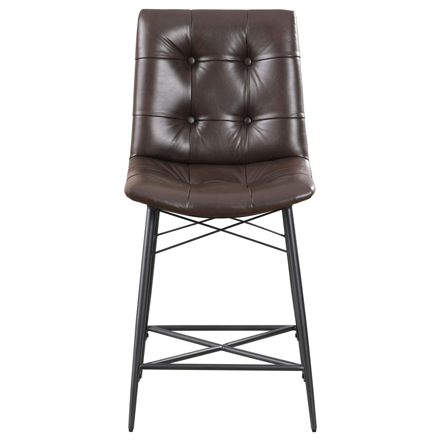 Coaster Furniture Aiken 107860 Upholstered Tufted Counter Chair - Brown IMAGE 2
