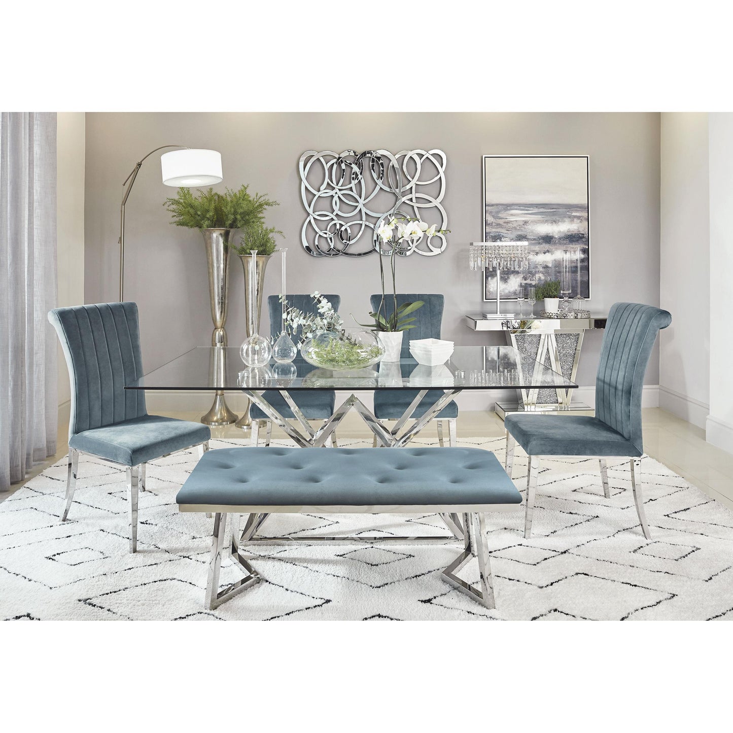 Coaster Furniture Beaufort 109452 Upholstered Dining Side Chair - Steel Grey IMAGE 10