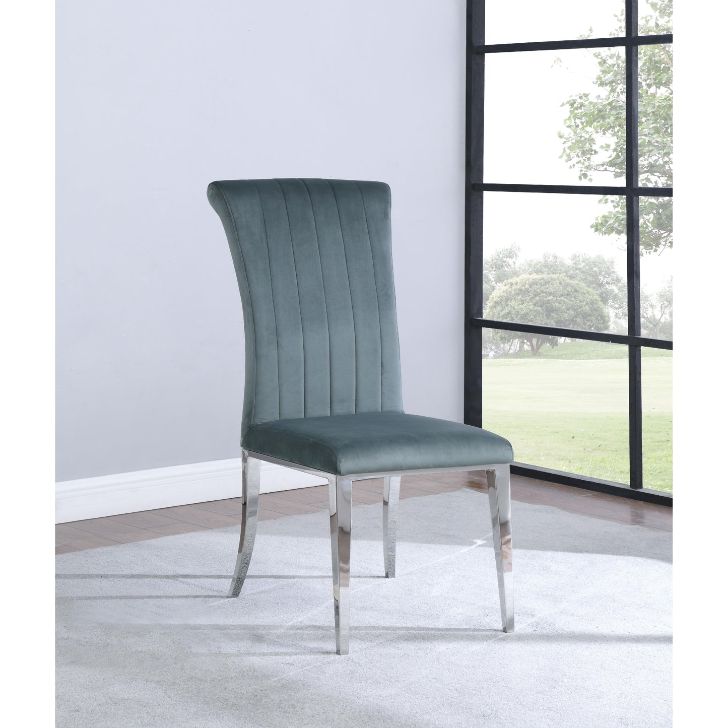 Coaster Furniture Beaufort 109452 Upholstered Dining Side Chair - Steel Grey IMAGE 9