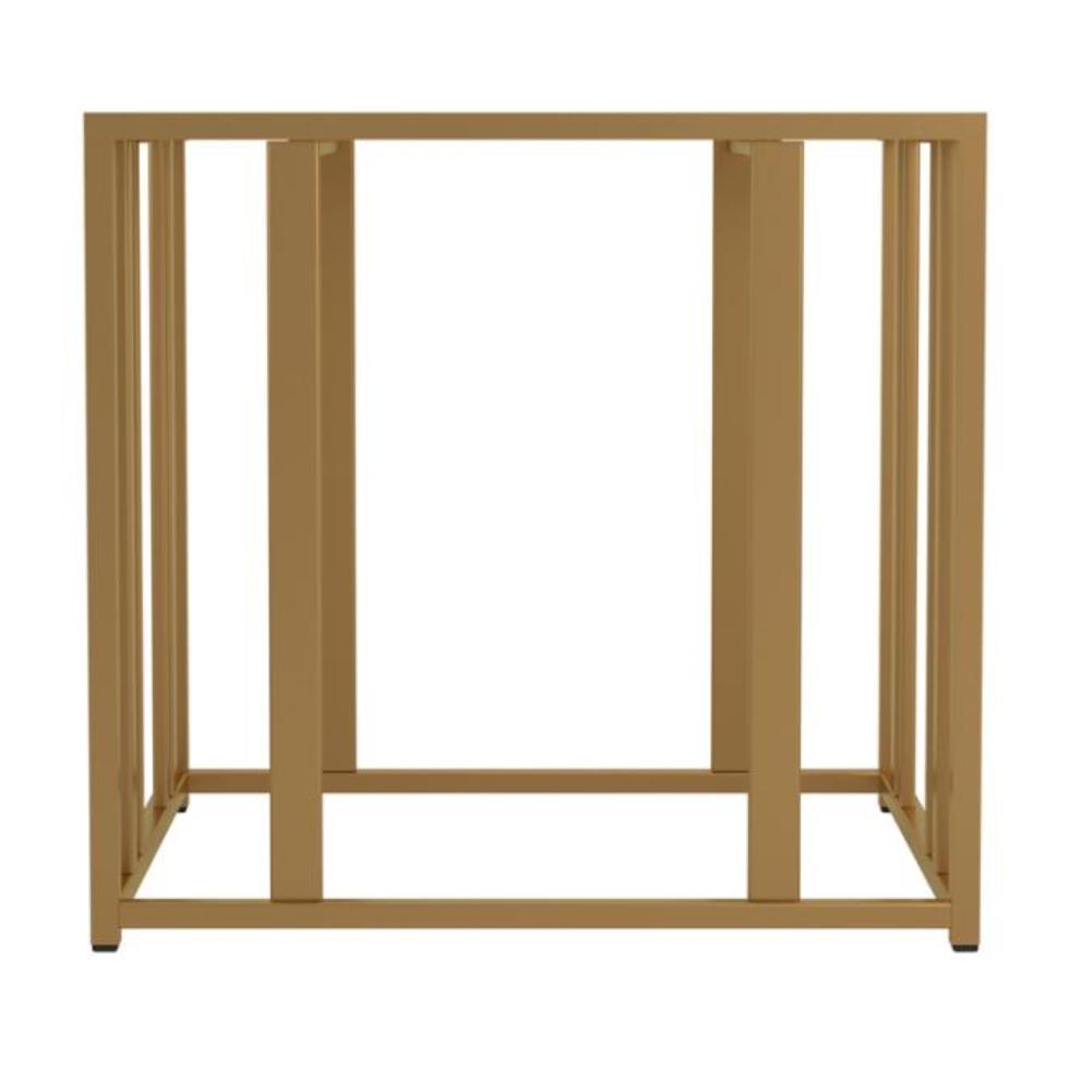 Coaster Furniture Adri 723607 Rectangular Glass Top Side End Table - Matte Brass IMAGE 4