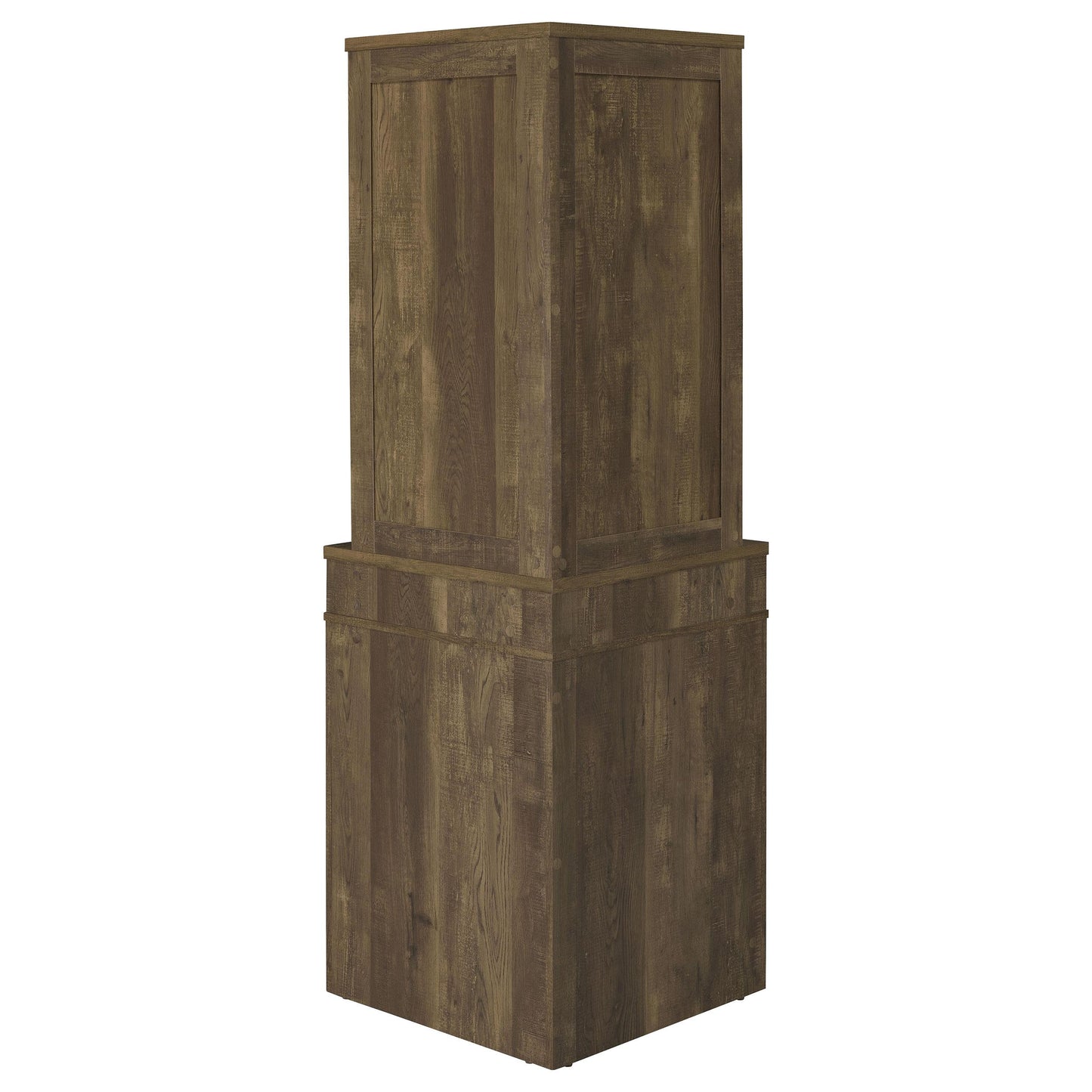 Coaster Furniture Alviso 182303 1-Drawer Corner Home Bar Wine Cabinet - Rustic Oak IMAGE 6
