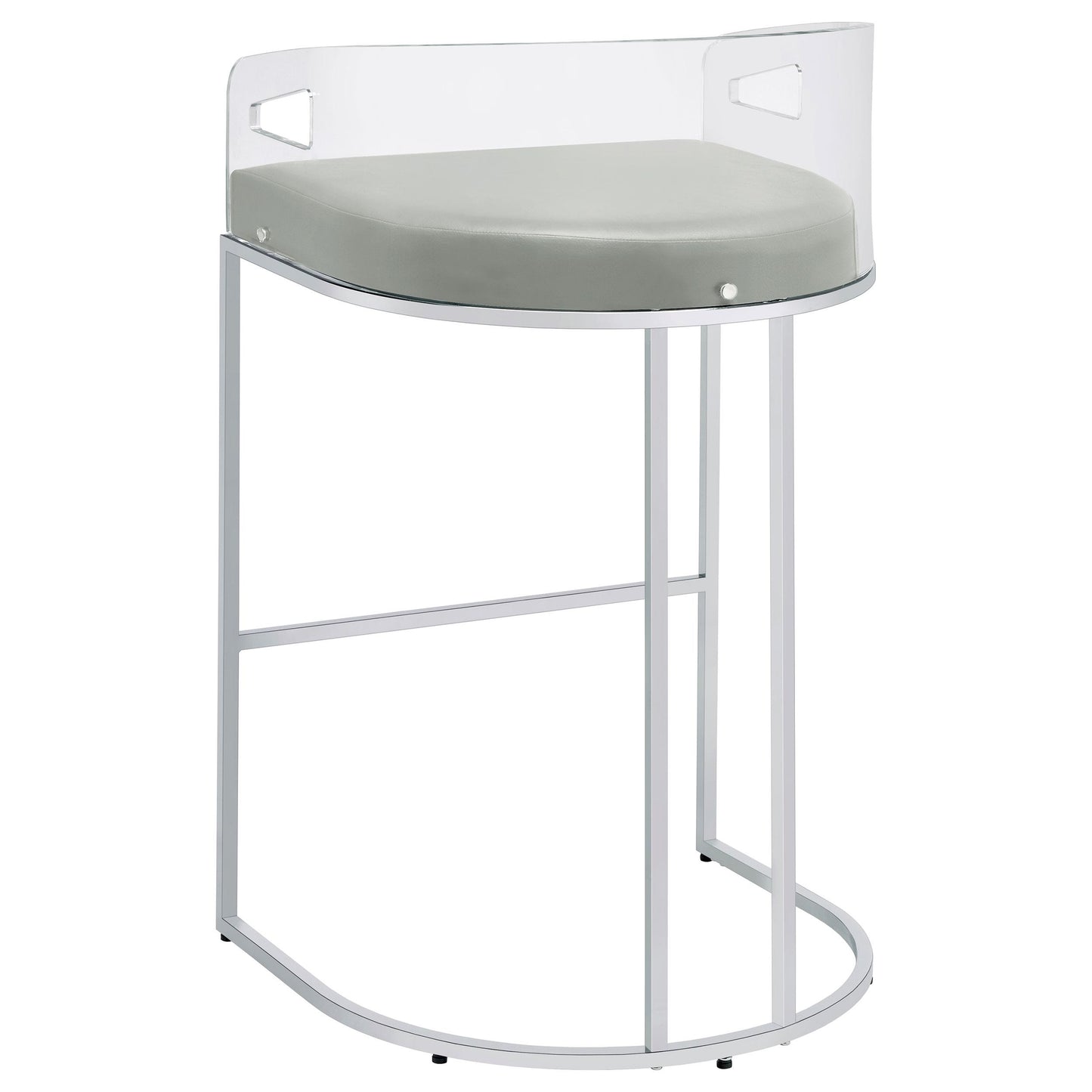 Coaster Furniture Thermosolis 183406 Clear Acrylic Bar Chair - Chrome IMAGE 5