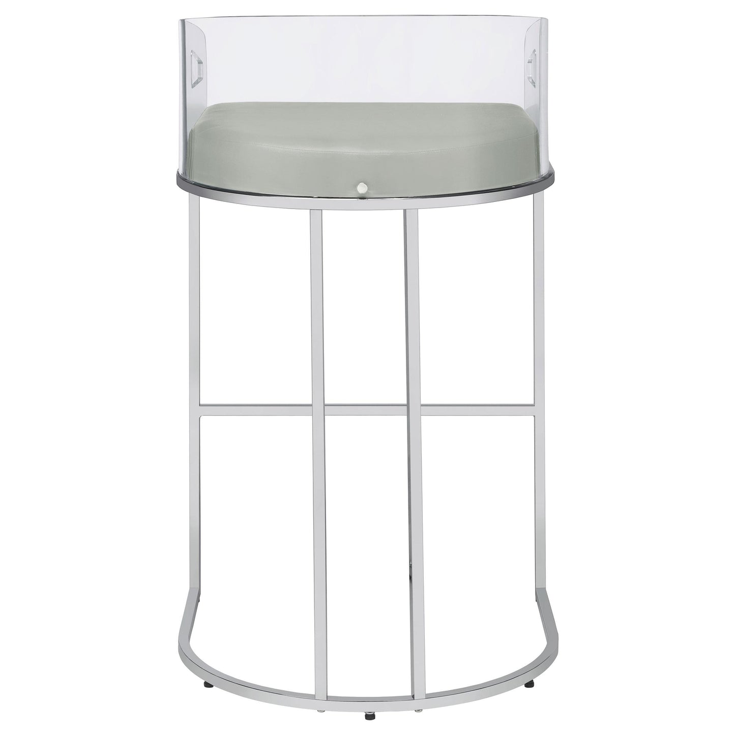 Coaster Furniture Thermosolis 183406 Clear Acrylic Bar Chair - Chrome IMAGE 6