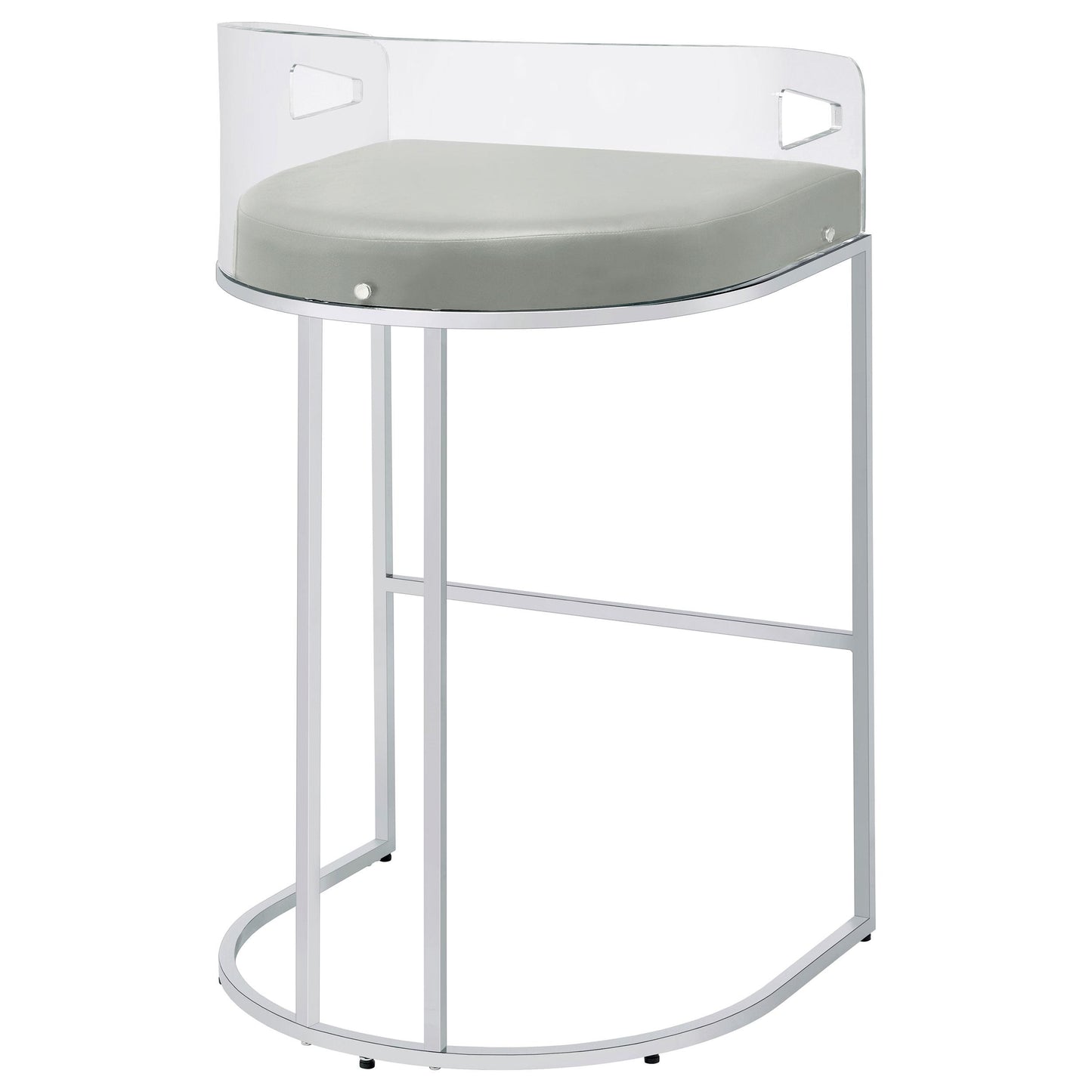Coaster Furniture Thermosolis 183406 Clear Acrylic Bar Chair - Chrome IMAGE 7