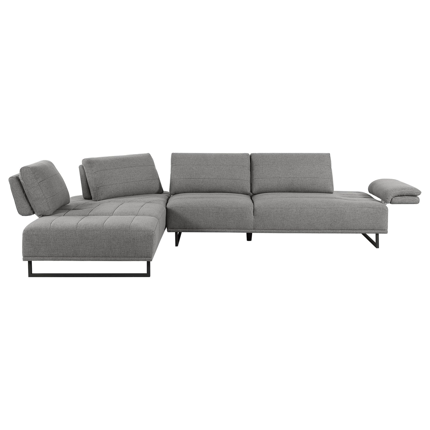 Coaster Furniture Arden 508888 Upholstered Sectional Sofa with Adjustable Back - Taupe IMAGE 2