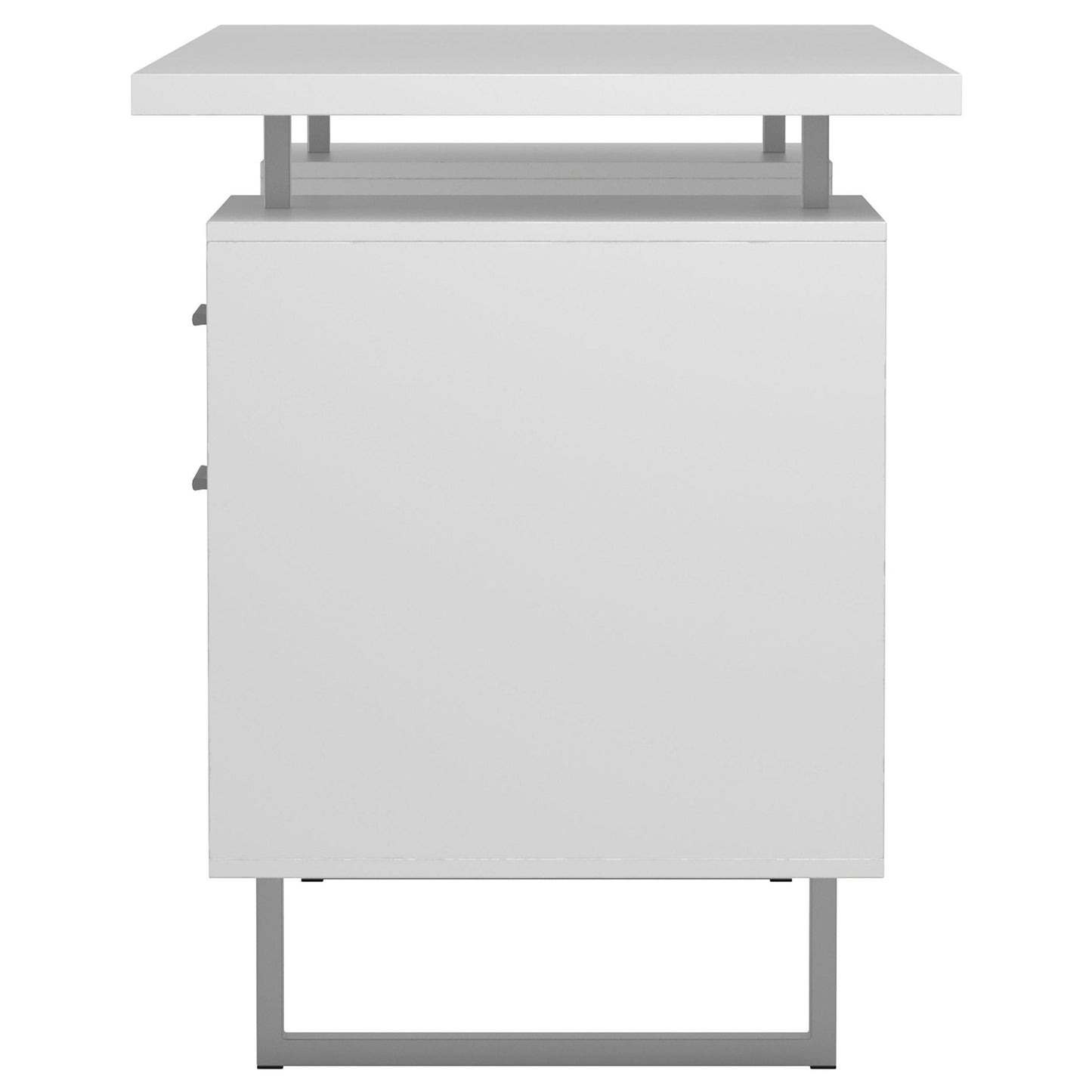 Coaster Furniture Lawtey 803521 60-inch 2-Drawer Computer Desk - White High Gloss IMAGE 6