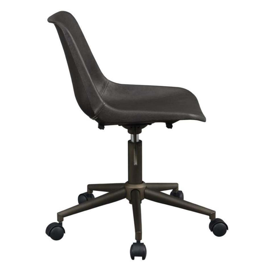 Coaster Furniture Carnell 803378 Upholstered Adjustable Home Office Desk Chair - Brown IMAGE 4