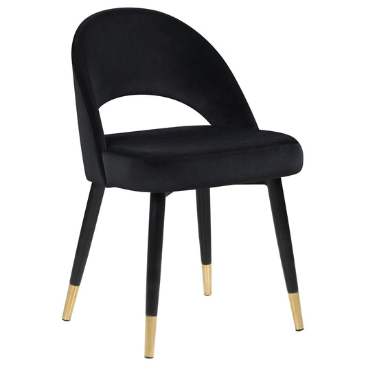 Coaster Furniture Lindsey 193562 Upholstered Dining Side Chair - Black IMAGE 1