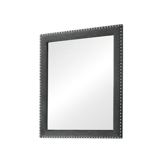 Coaster Furniture Melody 223384 Upholstered Dresser Mirror - Grey IMAGE 1