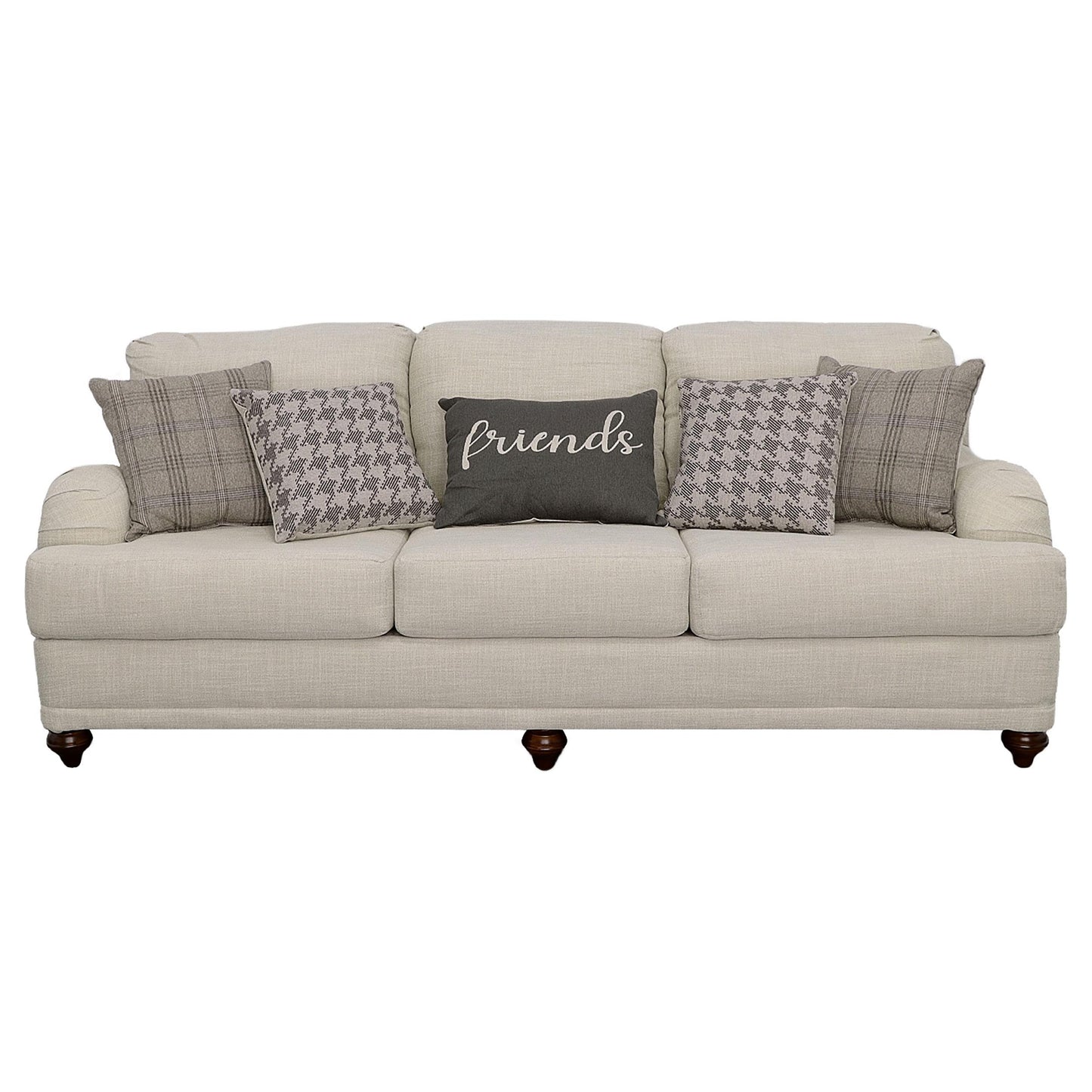 Coaster Furniture Glenn 511094 Upholstered English Arm Sofa - Light Grey and Grey IMAGE 3