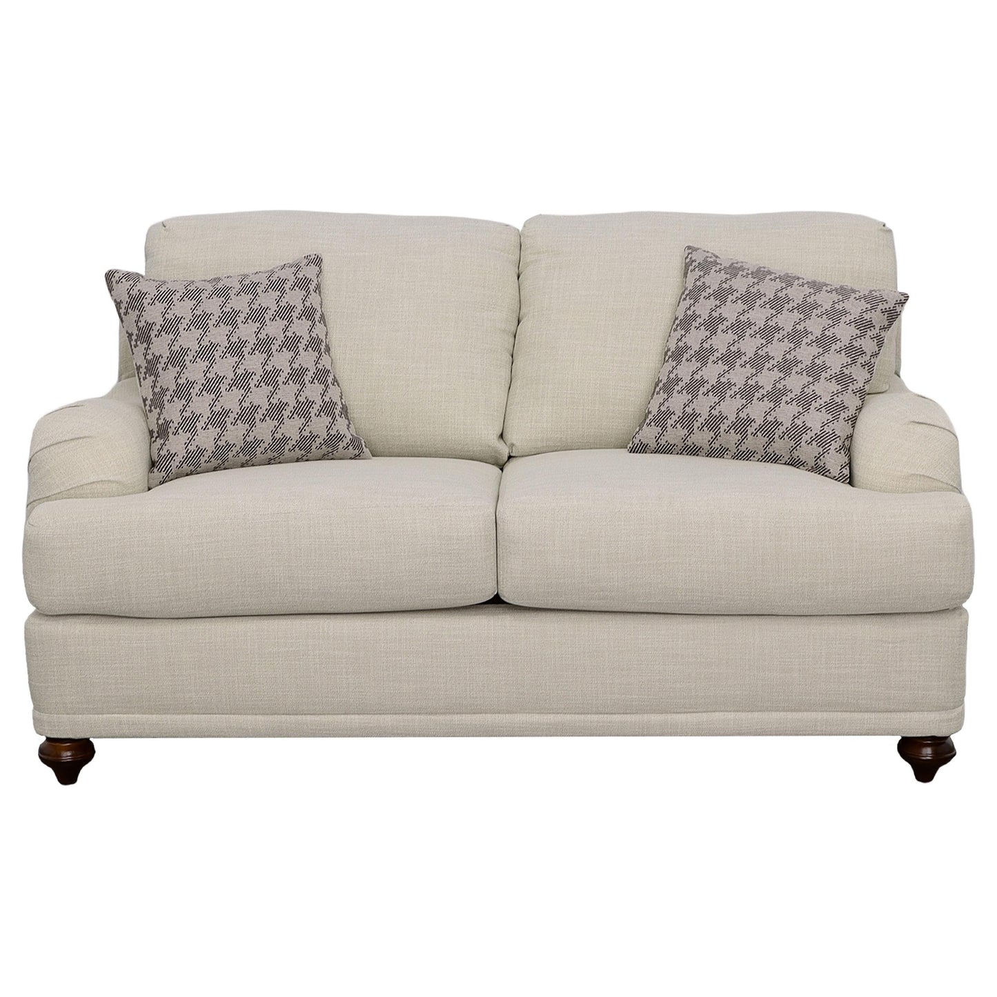 Coaster Furniture Glenn 511095 Upholstered English Arm Loveseat - Light Grey and Grey IMAGE 3