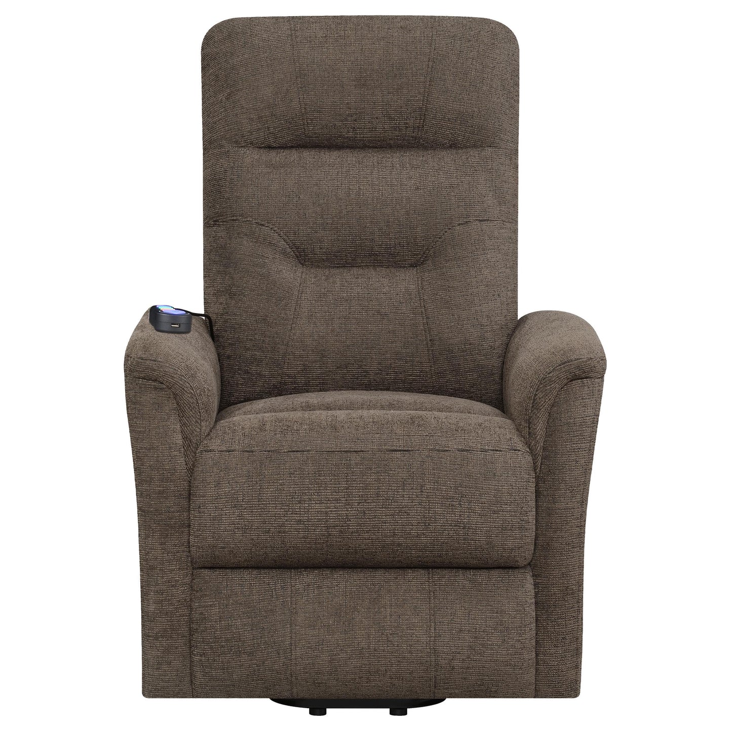 Coaster Furniture Henrietta 609404P Upholstered Power Lift Massage Chair - Brown IMAGE 5