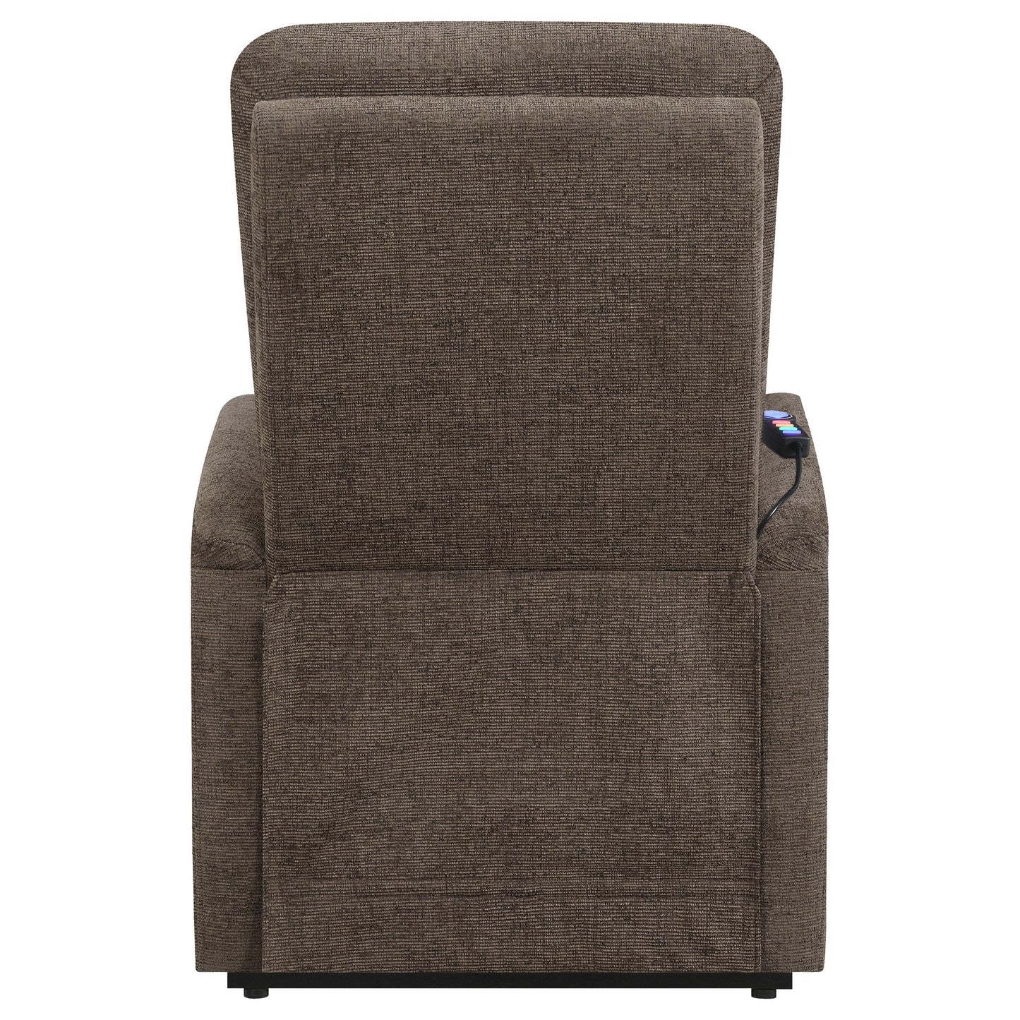 Coaster Furniture Henrietta 609404P Upholstered Power Lift Massage Chair - Brown IMAGE 8