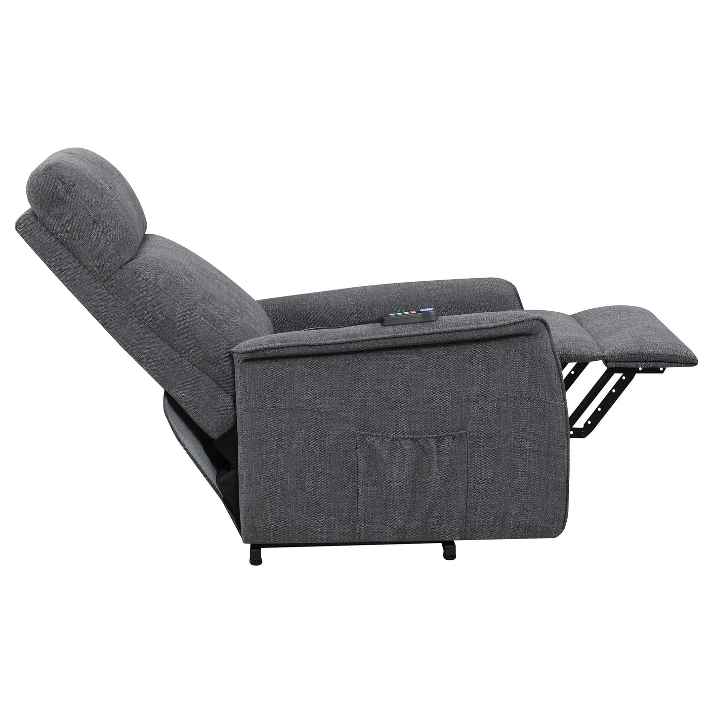 Coaster Furniture Herrera 609406P Upholstered Power Lift Massage Chair - Charcoal IMAGE 10