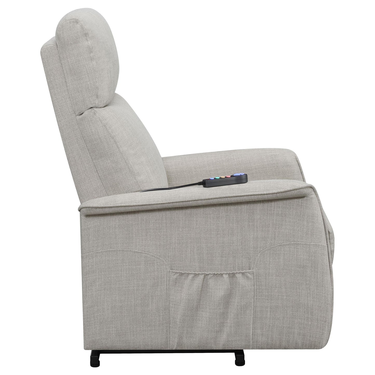 Coaster Furniture Herrera 609407P Upholstered Power Lift Massage Chair - Beige IMAGE 9