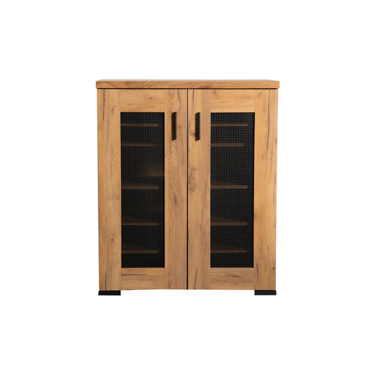 Coaster Furniture Bristol 951107 6-shelf Engineered Wood Shoe Cabinet - Golden Oak IMAGE 1