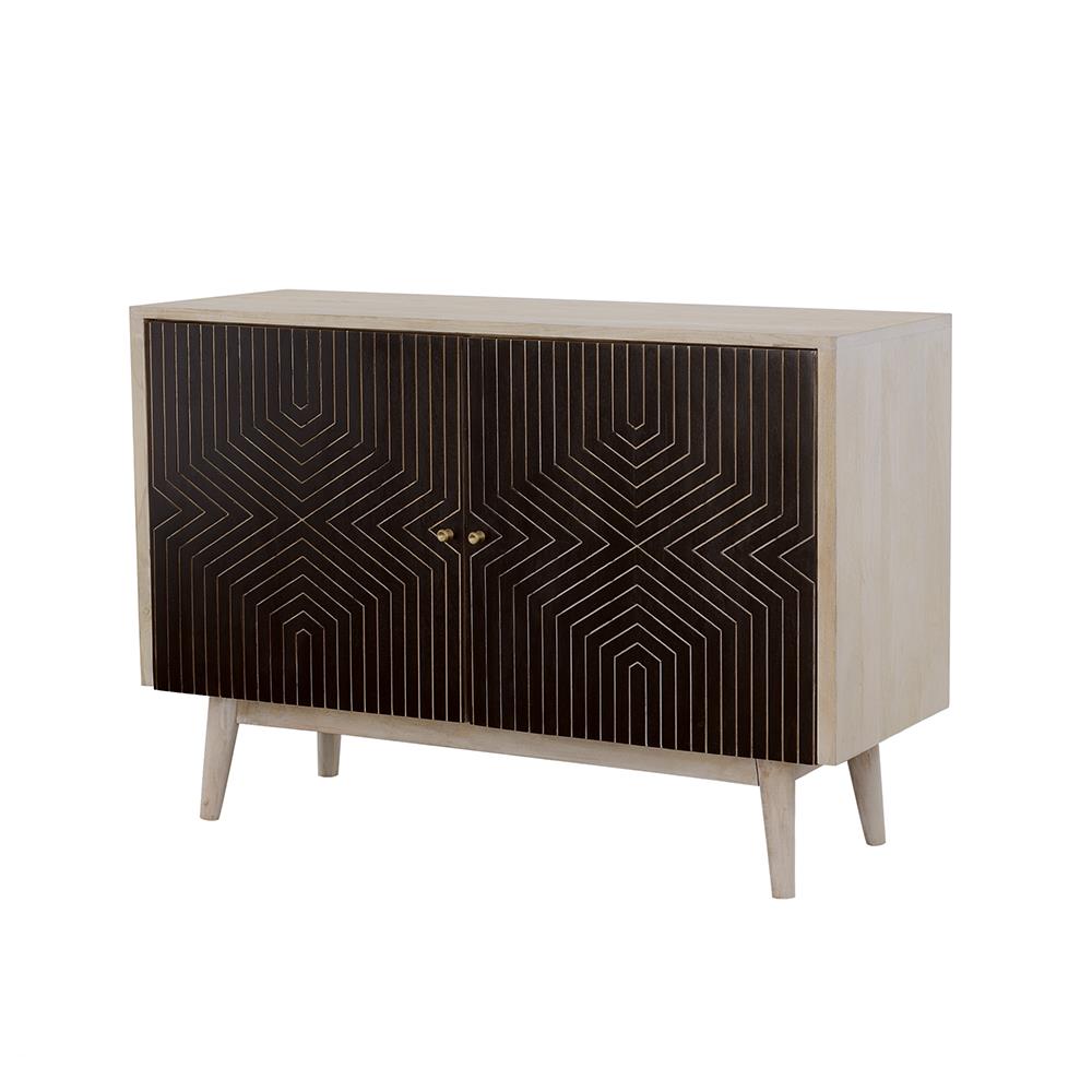 Coaster Furniture Ixora 953430 2-door Wood Accent Cabinet - White Washed and Black IMAGE 4