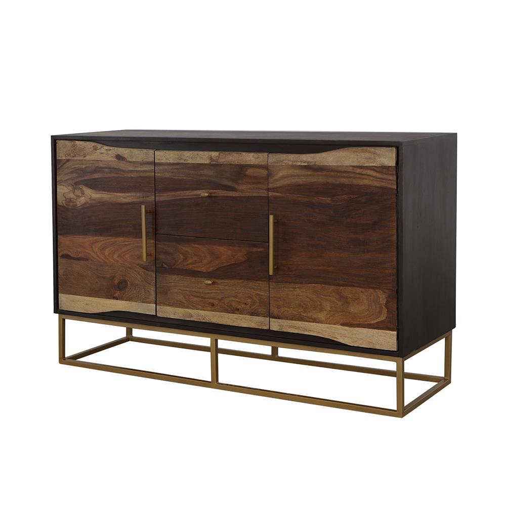 Coaster Furniture Zara 953466 2-door 57" Wood Accent Storage Cabinet - Black Walnut IMAGE 4