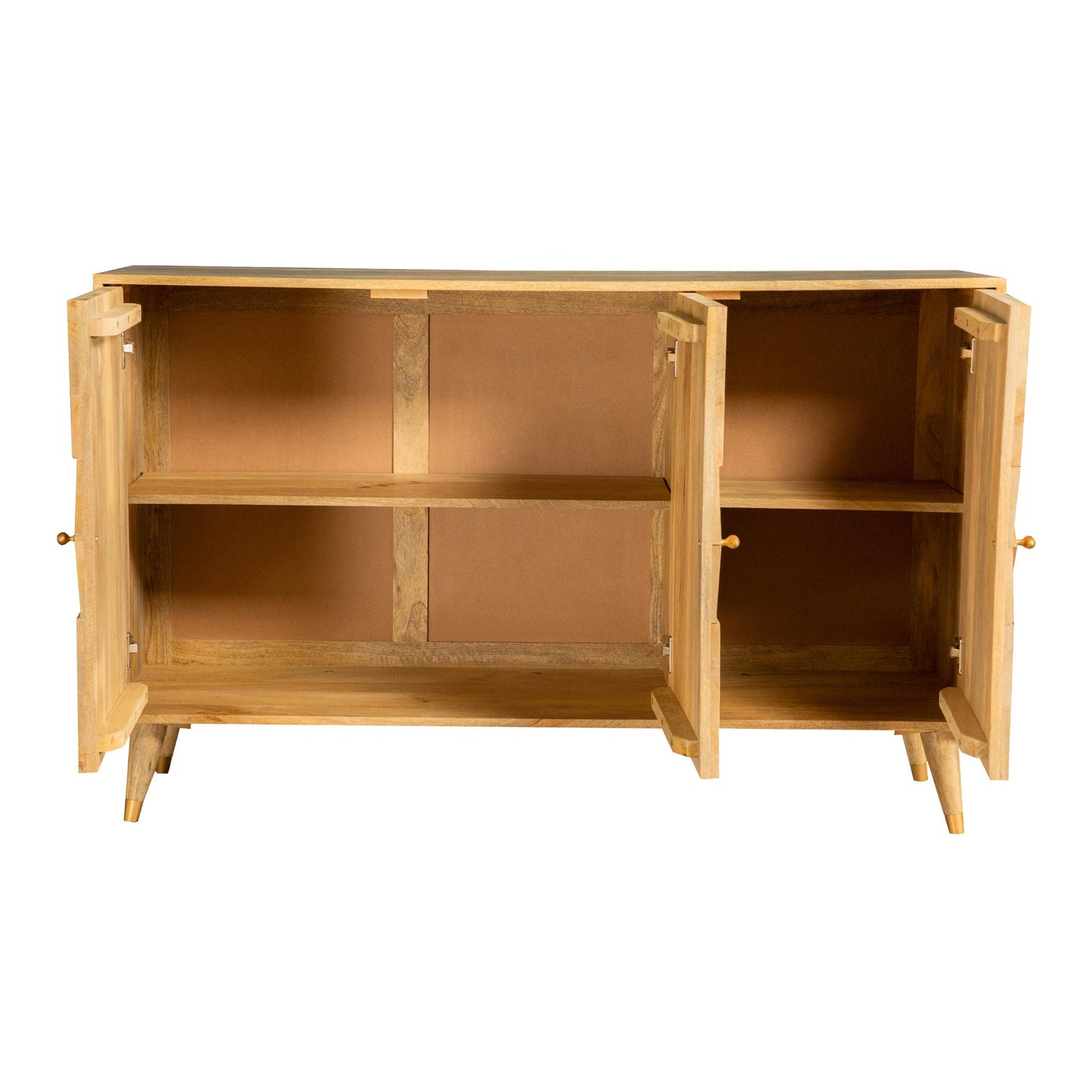 Coaster Furniture Alyssum 953460 3-door Mango Wood Accent Cabinet - Natural IMAGE 4