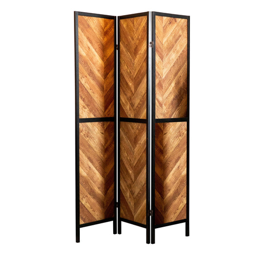 Coaster Furniture Marlene 962922 3-Panel Room Divider Folding Screen - Rustic Tobacco IMAGE 1
