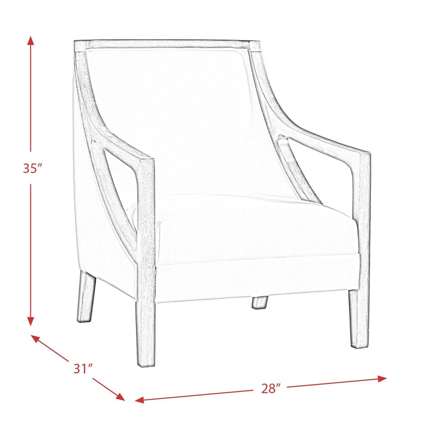 Elements International Hopkins UHK525101E Accent Chair - Natural/Espresso IMAGE 11
