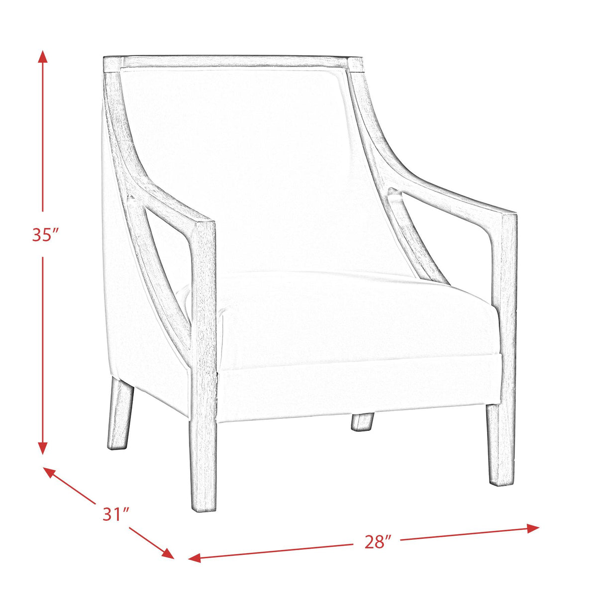 Elements International Hopkins UHK526101E Accent Chair - Charcoal/Espresso IMAGE 11