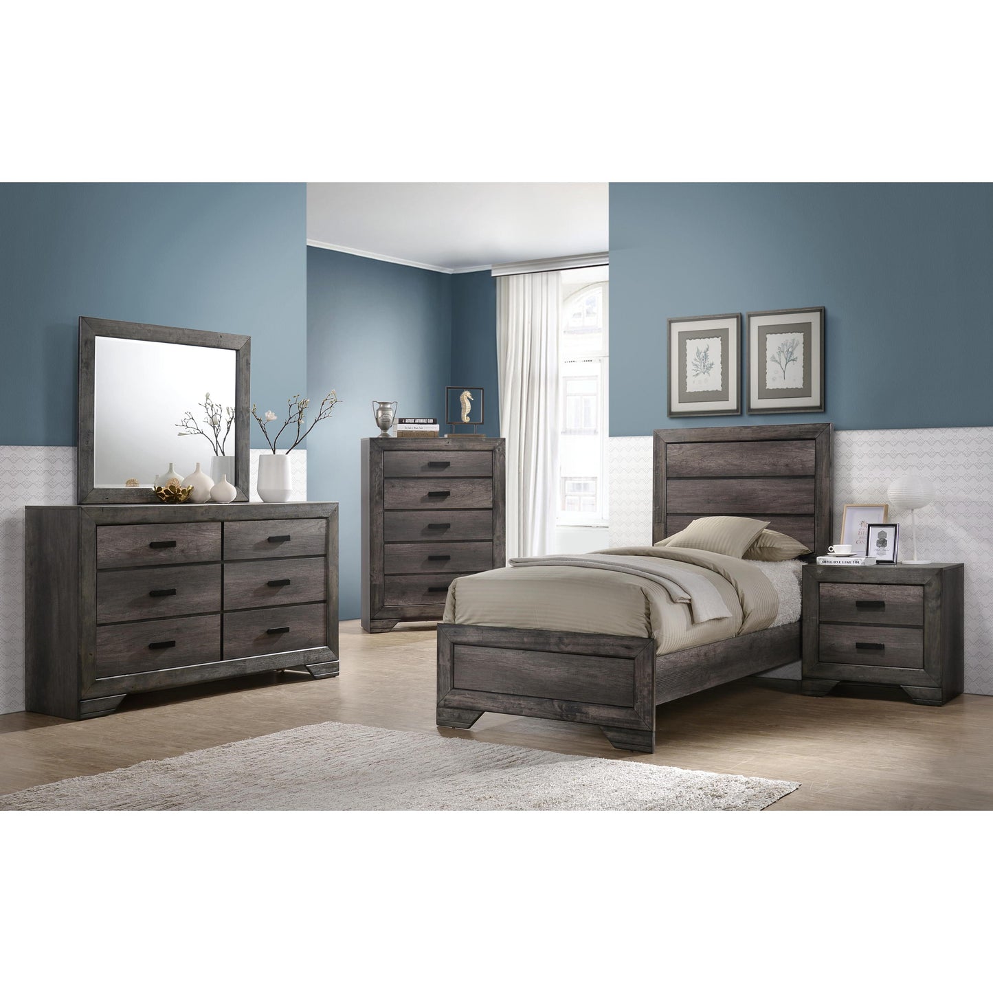 Elements International Nathan NH100TB Youth Twin Panel Bed IMAGE 4