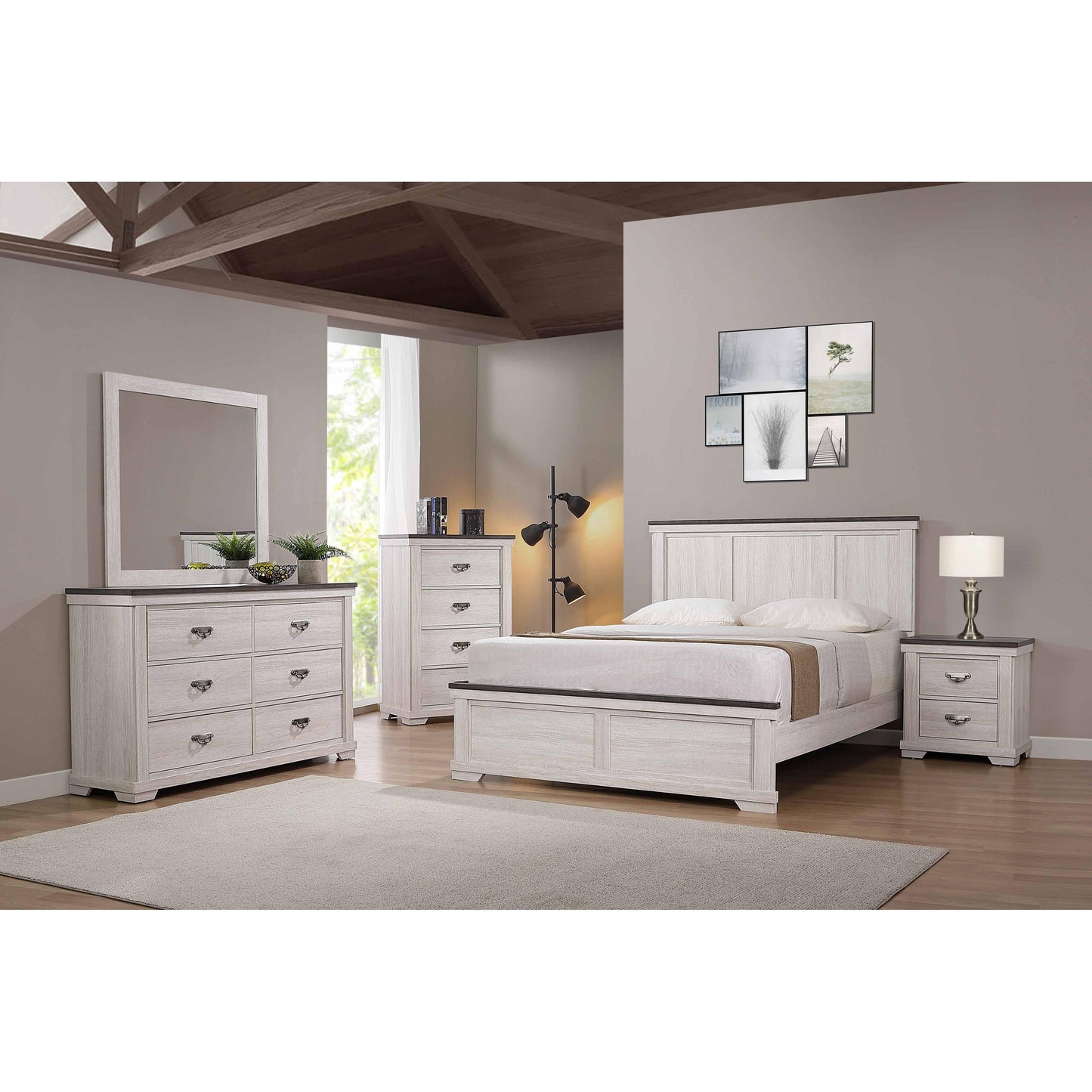 Crown Mark Leighton B8180-Q Queen Panel Bed IMAGE 3