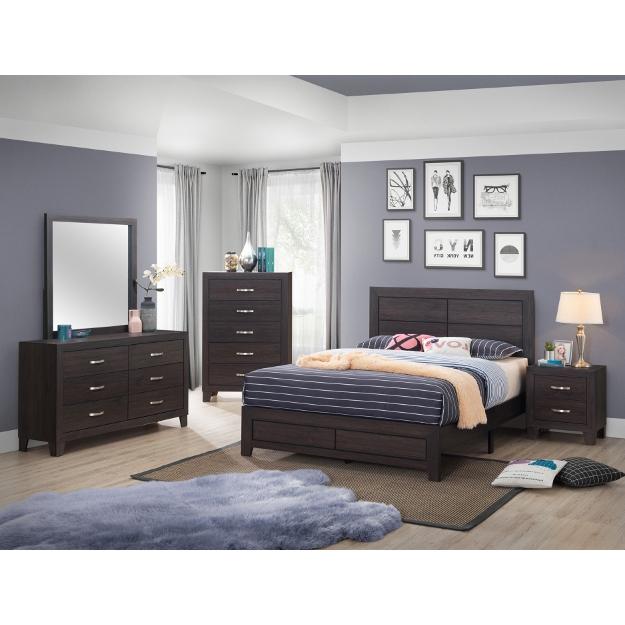 Crown Mark Hopkins B9310-K-BED King Platform Bed in One Box IMAGE 2