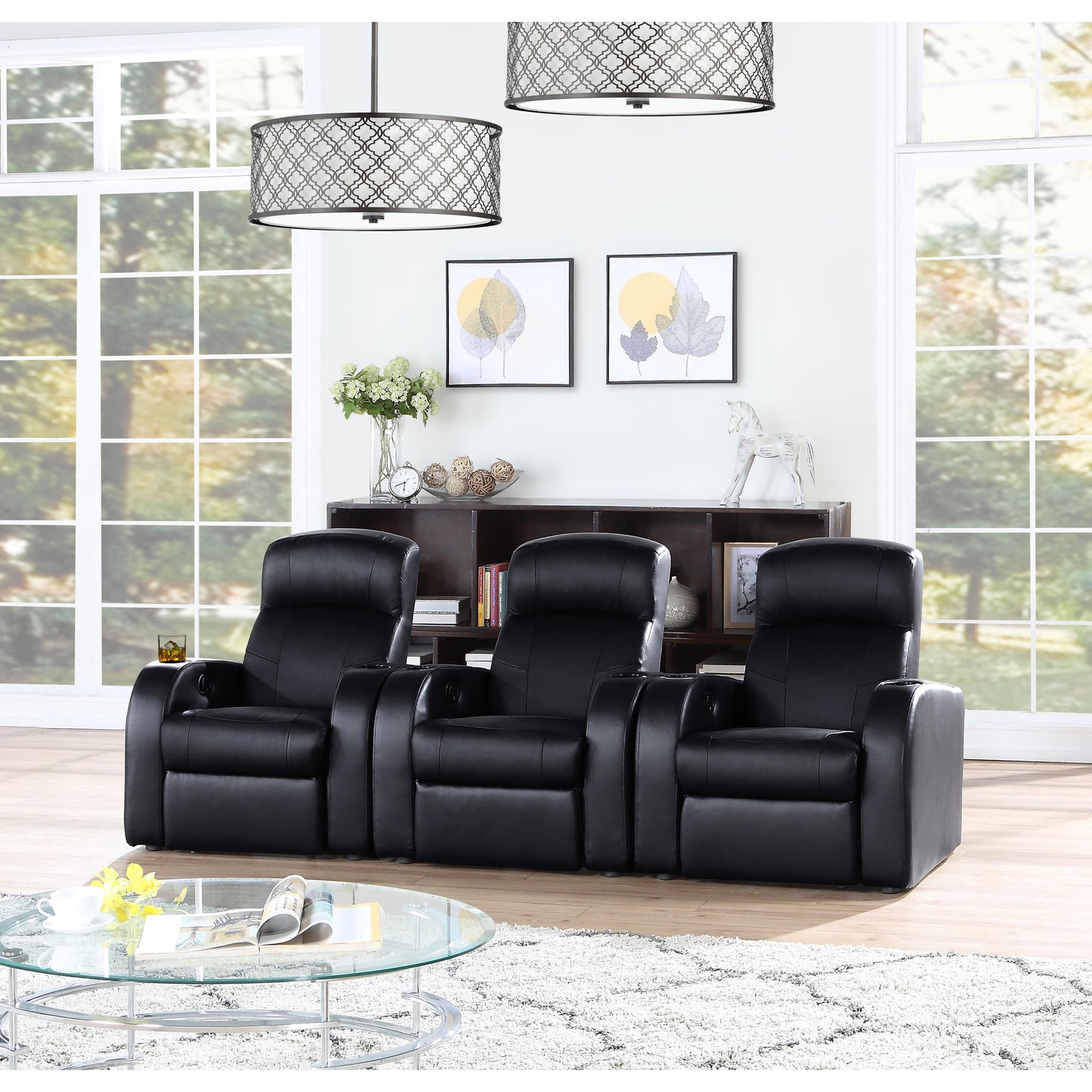 Coaster Furniture Cyrus 600001-S3B 3 pc Home Theater Seating IMAGE 8