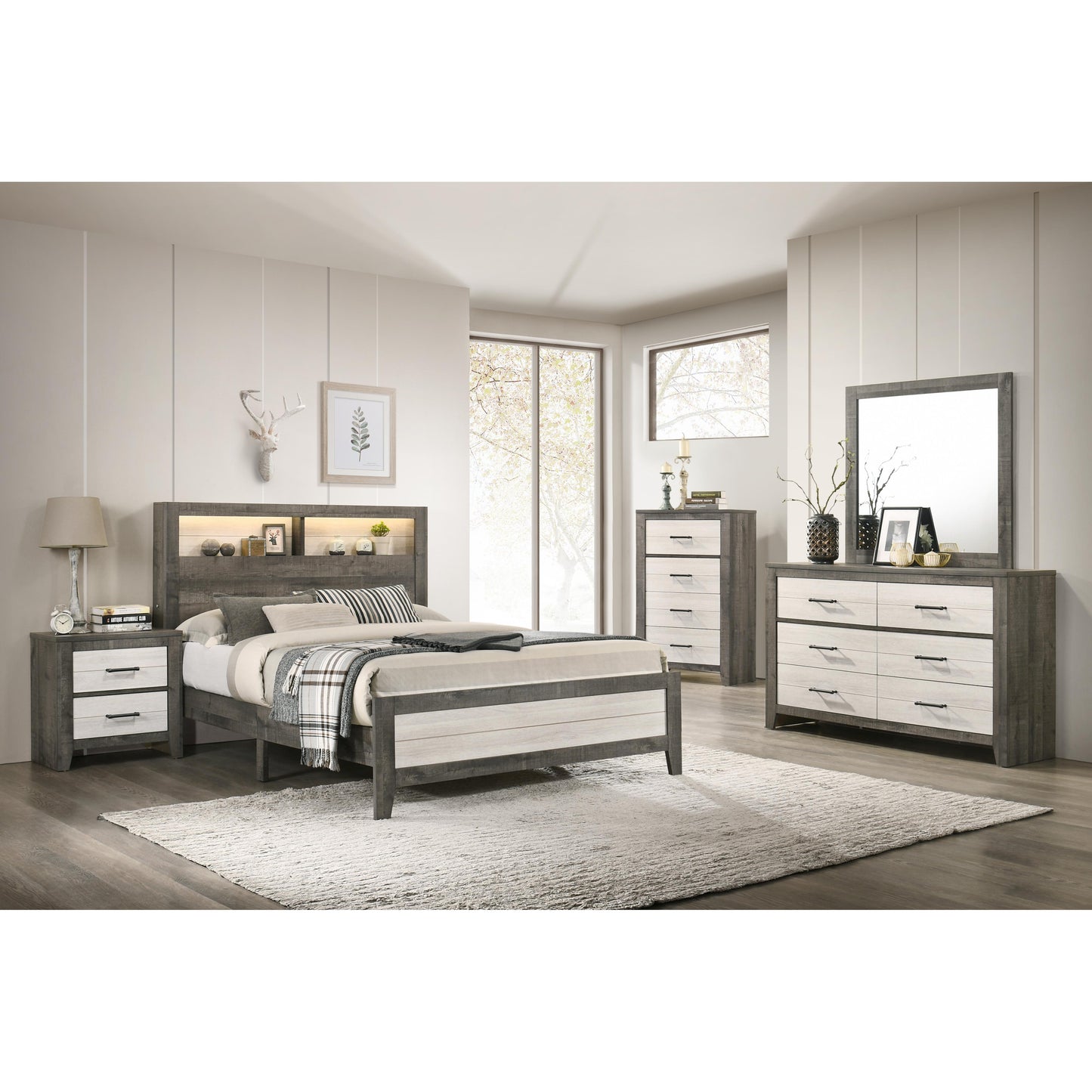 Crown Mark Rhett B8170-Q-BED Queen Bookcase Bed IMAGE 4