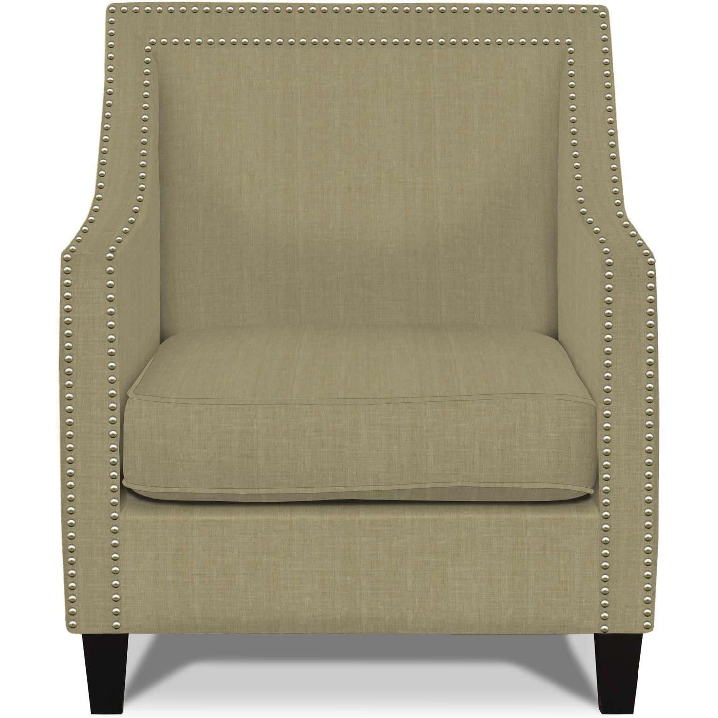Elements International Erica UER082100CA Chair with Chrome Nails - Heirloom Natural IMAGE 1