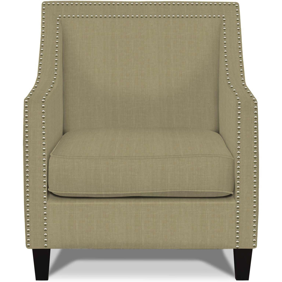 Elements International Erica UER082100CA Chair with Chrome Nails - Heirloom Natural IMAGE 1