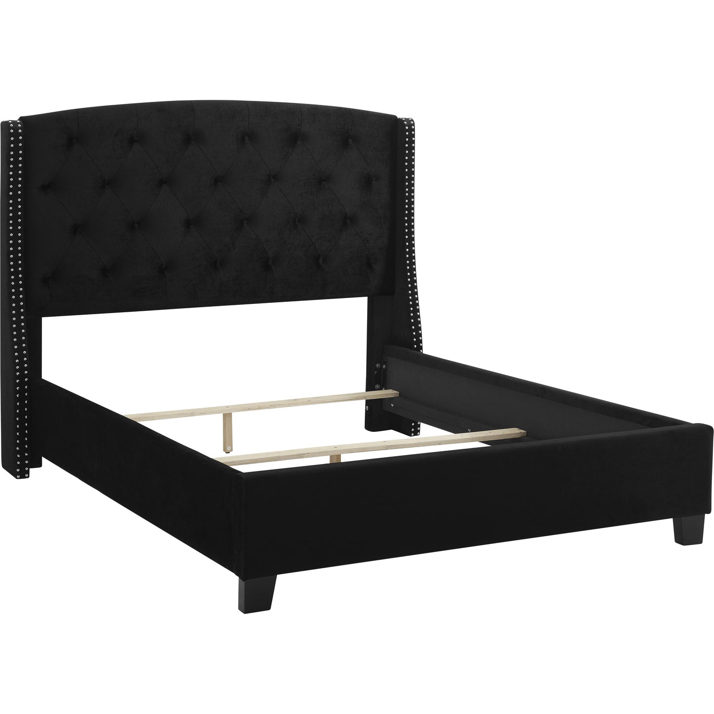 Crown Mark Eva 5111BK-Q Queen Platform Bed - Black IMAGE 4