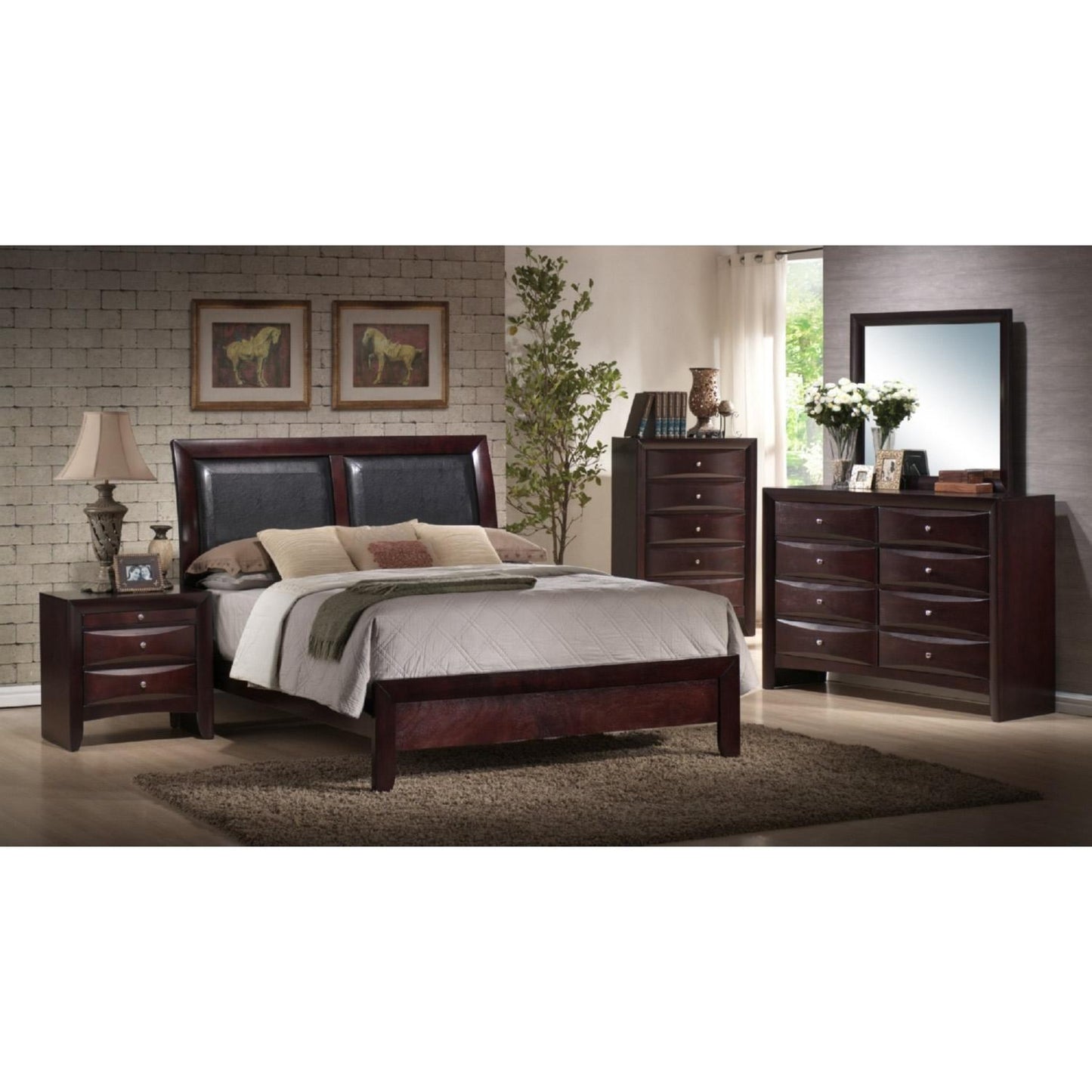 Elements International Emily EM200DRMR Dresser and Mirror Set IMAGE 2