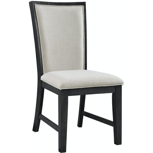 Elements International Grady DGD850SBC Slat Back Side Chair - Black IMAGE 1