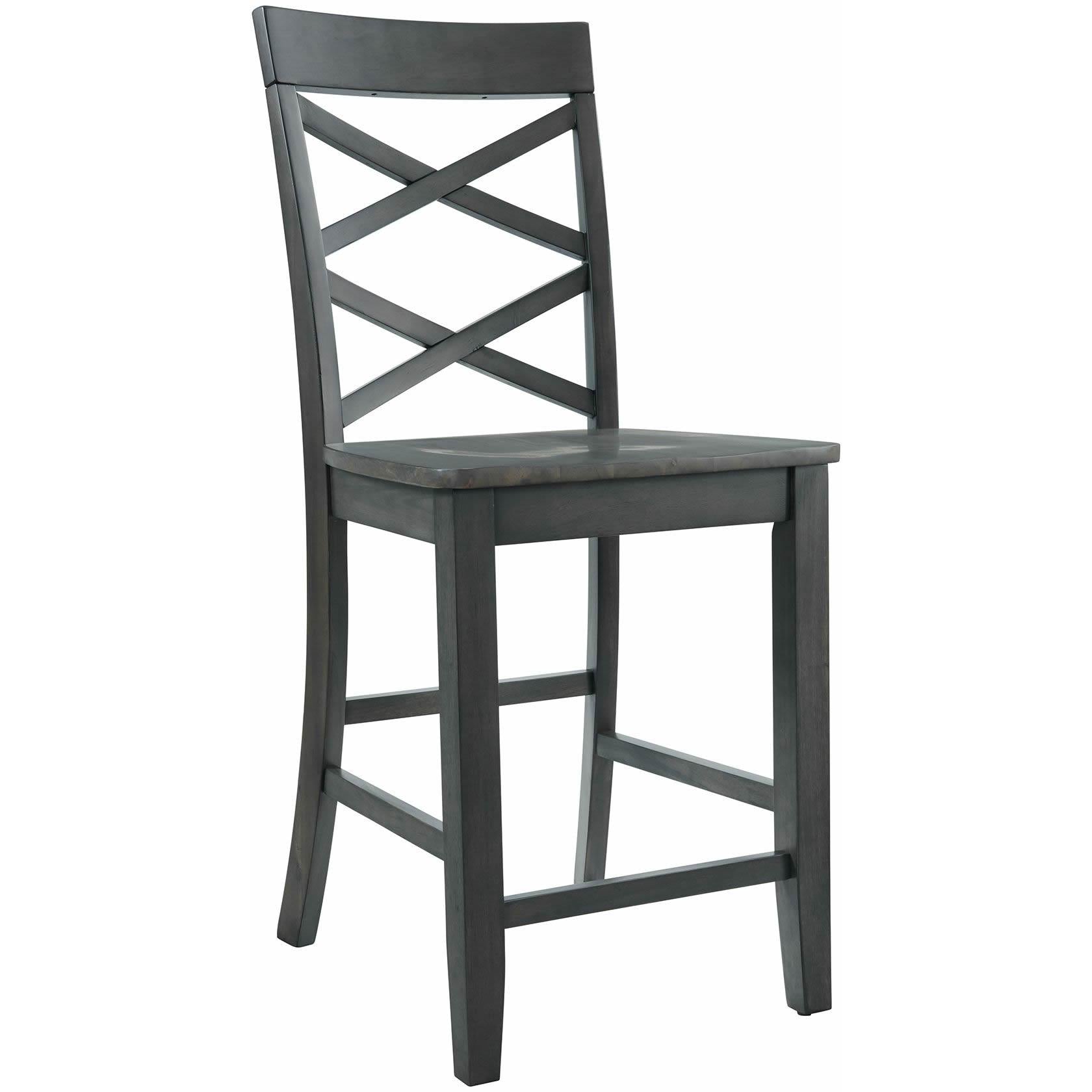 Elements International Renegade DRN3006CS 6 pc Counter Height Dining Set - Grey IMAGE 4