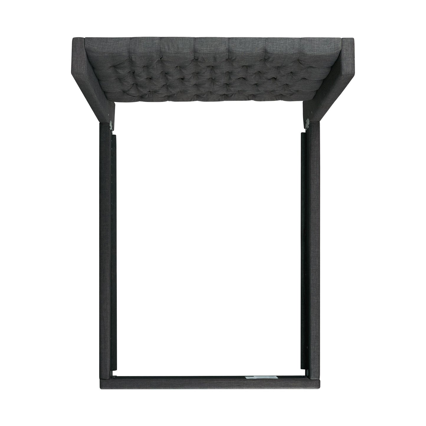 Elements International Morrow UMW090QB Queen Upholstered Bed - Charcoal IMAGE 3