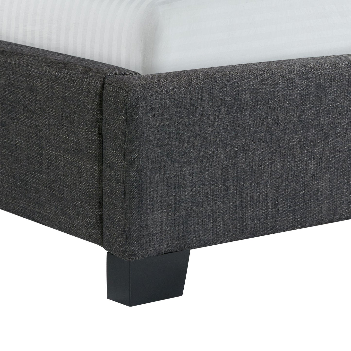 Elements International Morrow UMW090QB Queen Upholstered Bed - Charcoal IMAGE 6